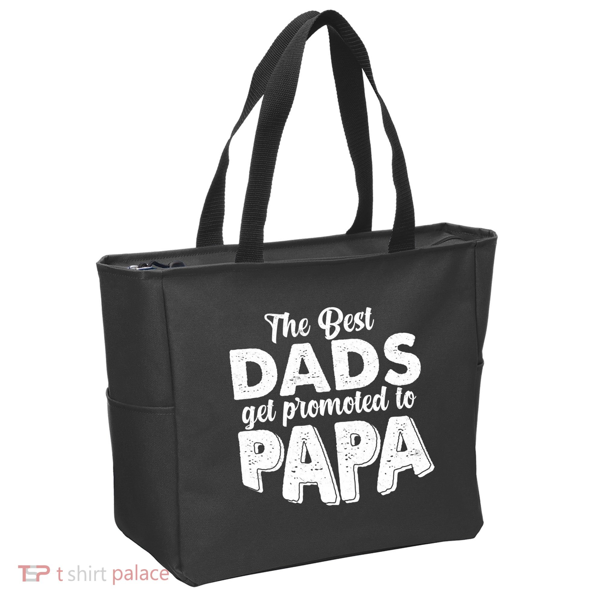 The Best Dads Get Promoted To Papa New Grandfather Tote Bag