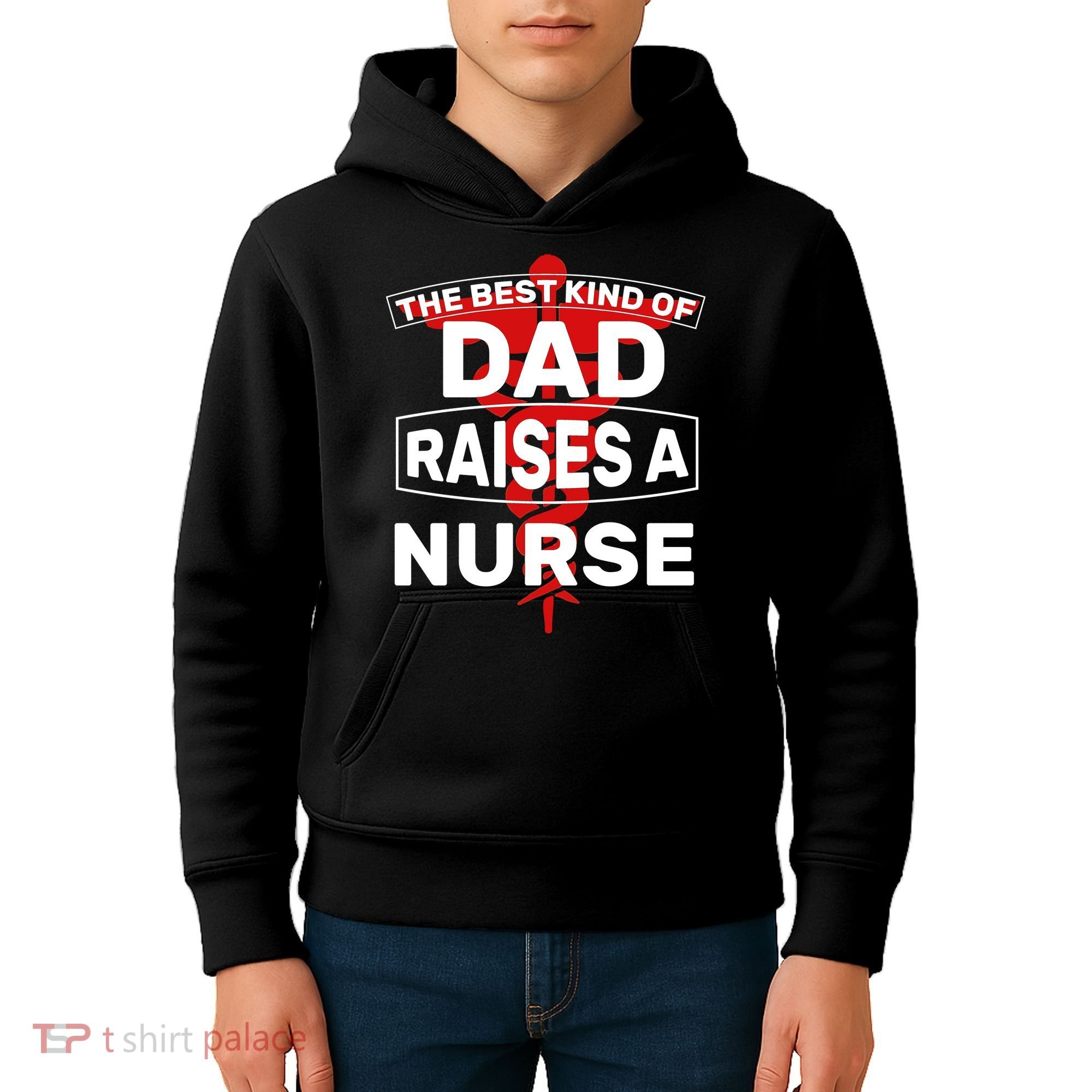 The Best Kind Of Dad Raised A Nurse Kids Hoodie