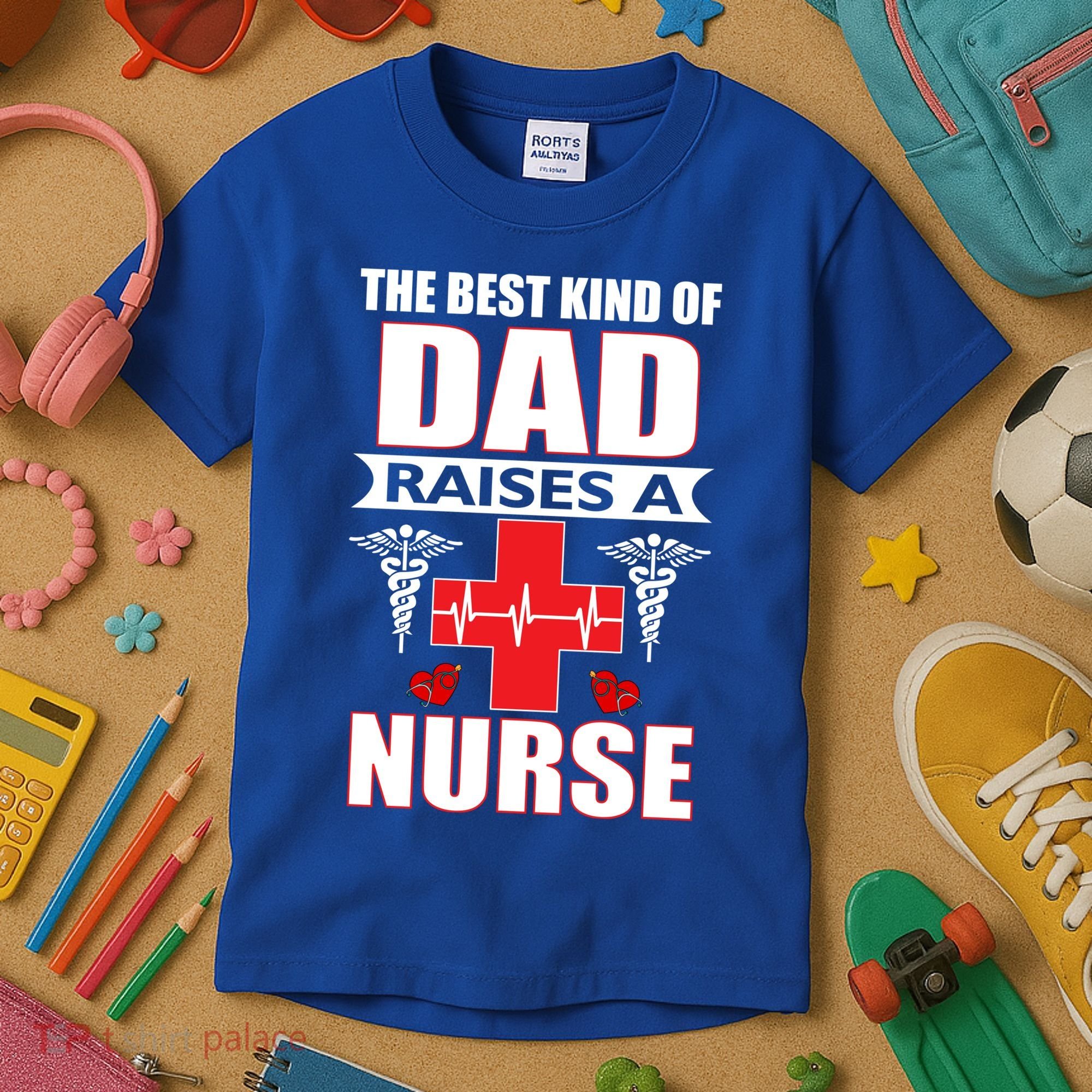 The Best Kind Of Dad Raises A Nurse Kids T-Shirt