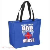 The Best Kind Of Dad Raises A Nurse Tote Bag thumb 2