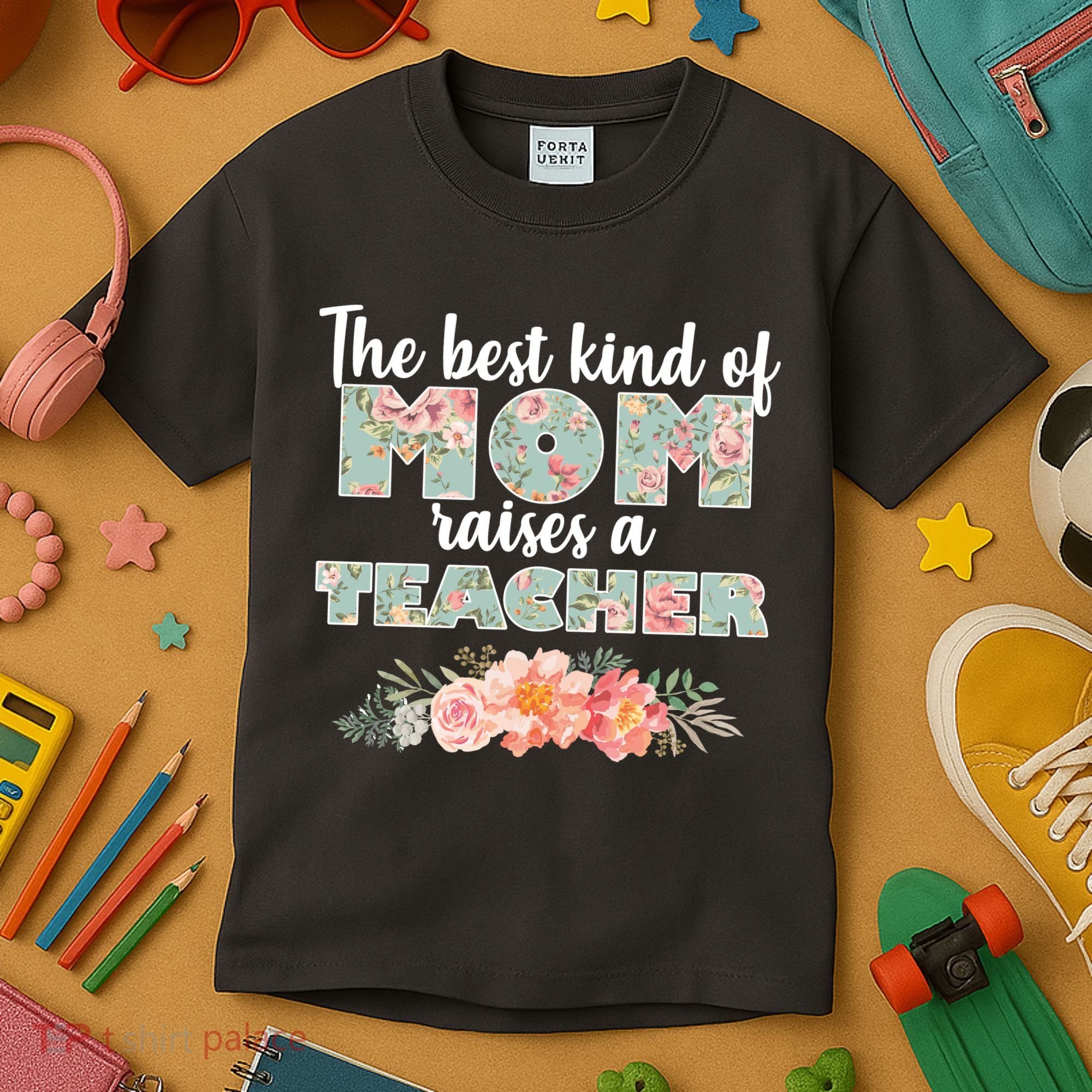 The Best Kind of Mom Raises a Teacher Kids T-Shirt