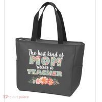 The Best Kind of Mom Raises a Teacher Tote Bag thumb 3