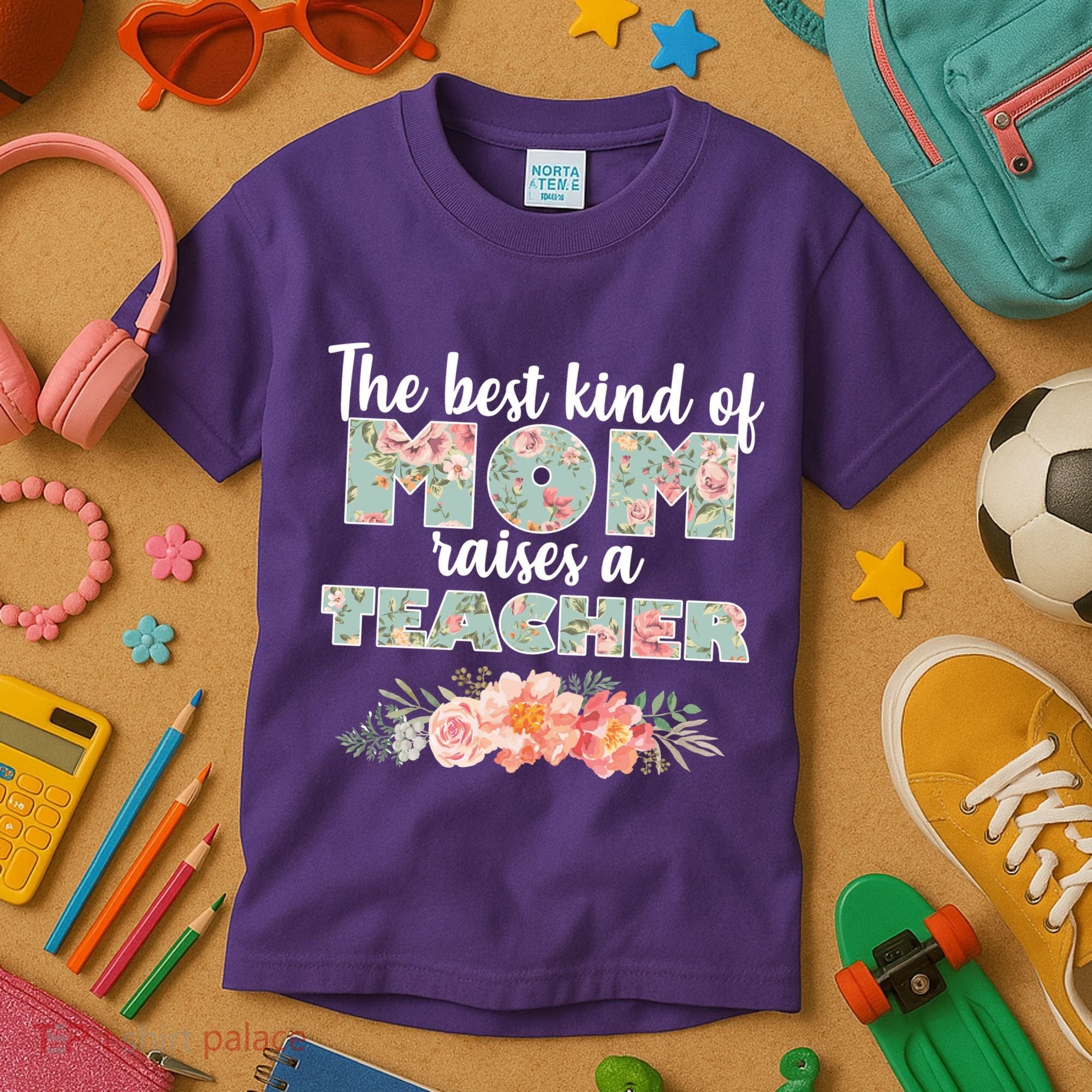 The Best Kind Of Mom Raises A Teacher Kids T-Shirt