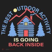 The Best Out Door Activity Is Going Back Inside Golf Towel thumb 3