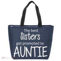 The Best Sisters Get Promoted To Auntie  Tote Bag thumb 0