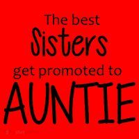 The Best Sisters Get Promoted To Auntie  Santa Hat thumb 1