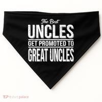 The Best Uncles Get Promoted To Great Uncles USA-Made Doggie Bandana thumb 0
