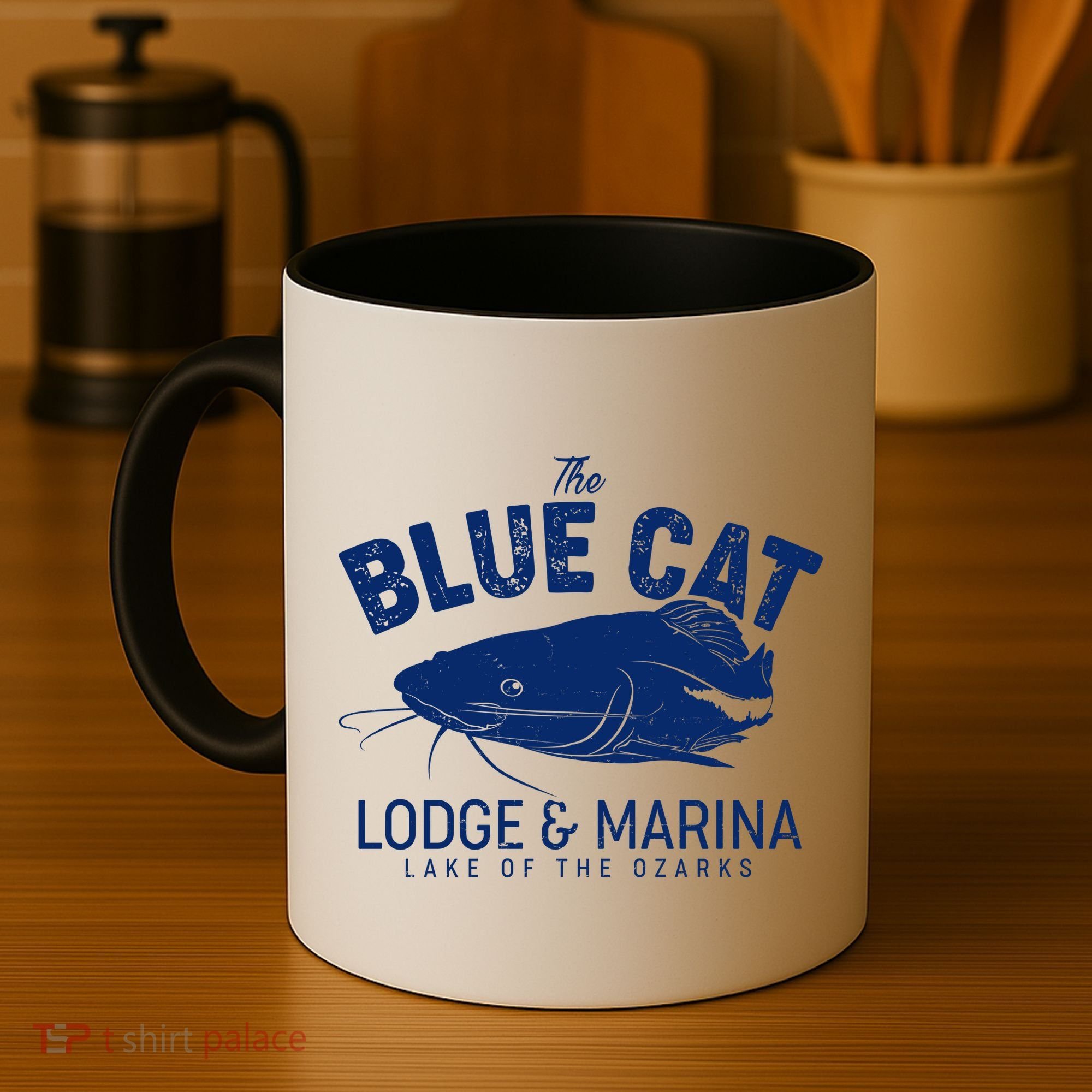 The Blue Cat Lodge & Marina Coffee Mug