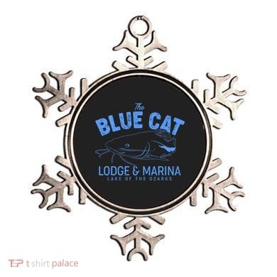 The Blue Cat Lodge & Marina Ornament