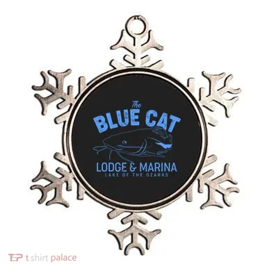 The Blue Cat Lodge & Marina Ornament