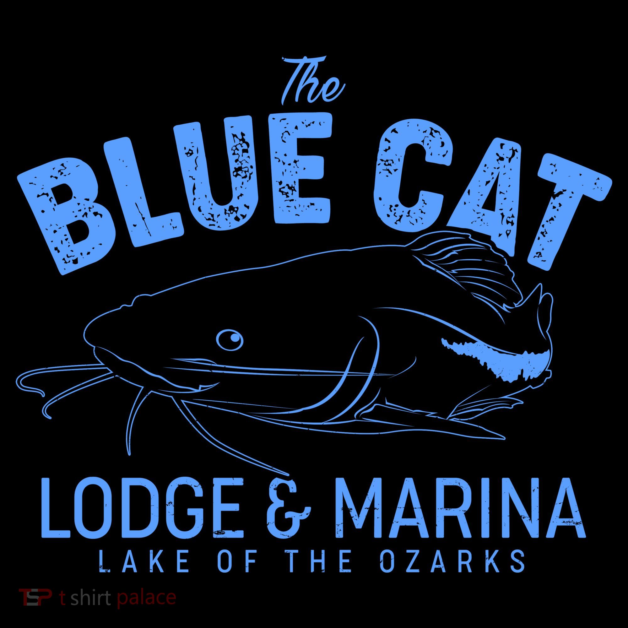 The Blue Cat Lodge & Marina Ornament