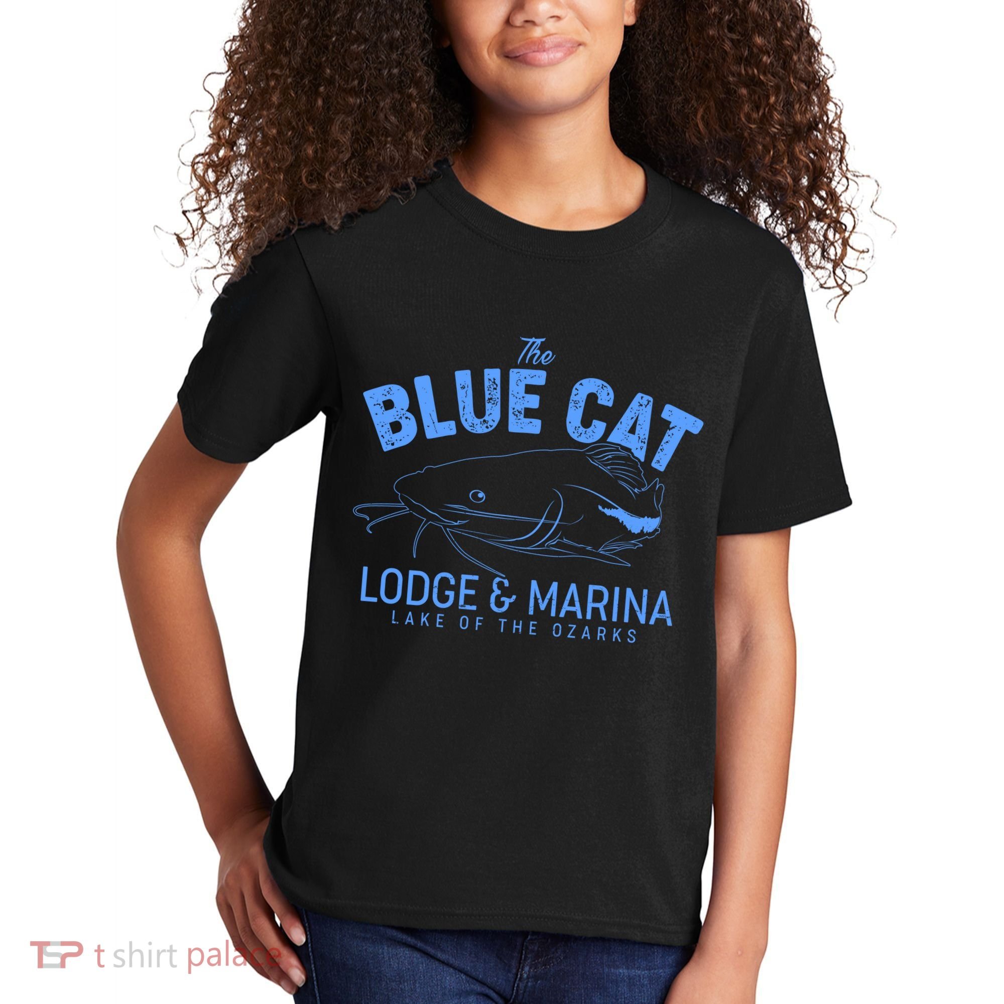 The Blue Cat Lodge & Marina Kids T-Shirt