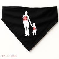 The Boss The Real Boss Father And Child USA-Made Doggie Bandana thumb 0