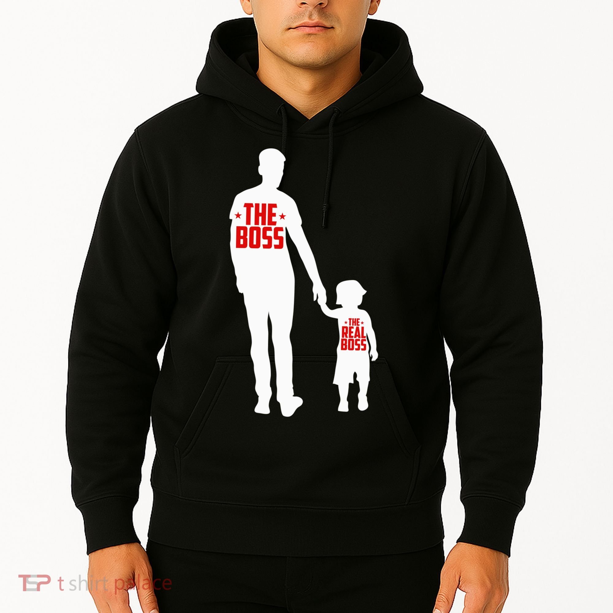 The Boss The Real Boss Father And Child Hoodie