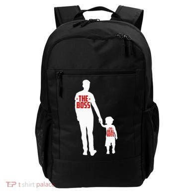 The Boss The Real Boss Father And Child Backpack