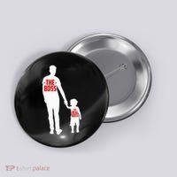 The Boss The Real Boss Father And Child Button thumb 0