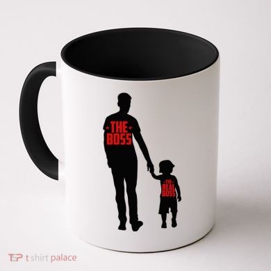 The Boss The Real Boss Father And Child Coffee Mug