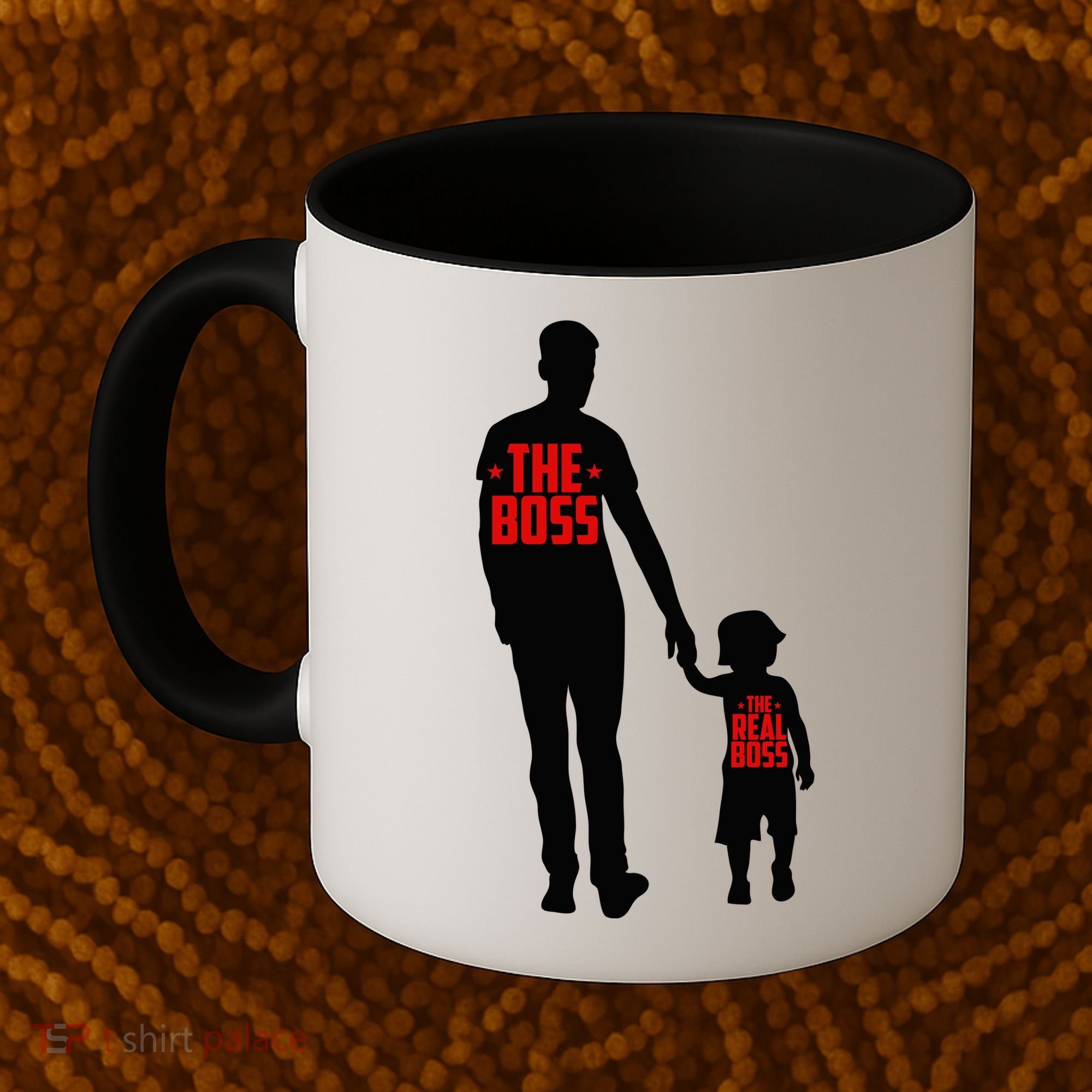 The Boss The Real Boss Father And Child Coffee Mug