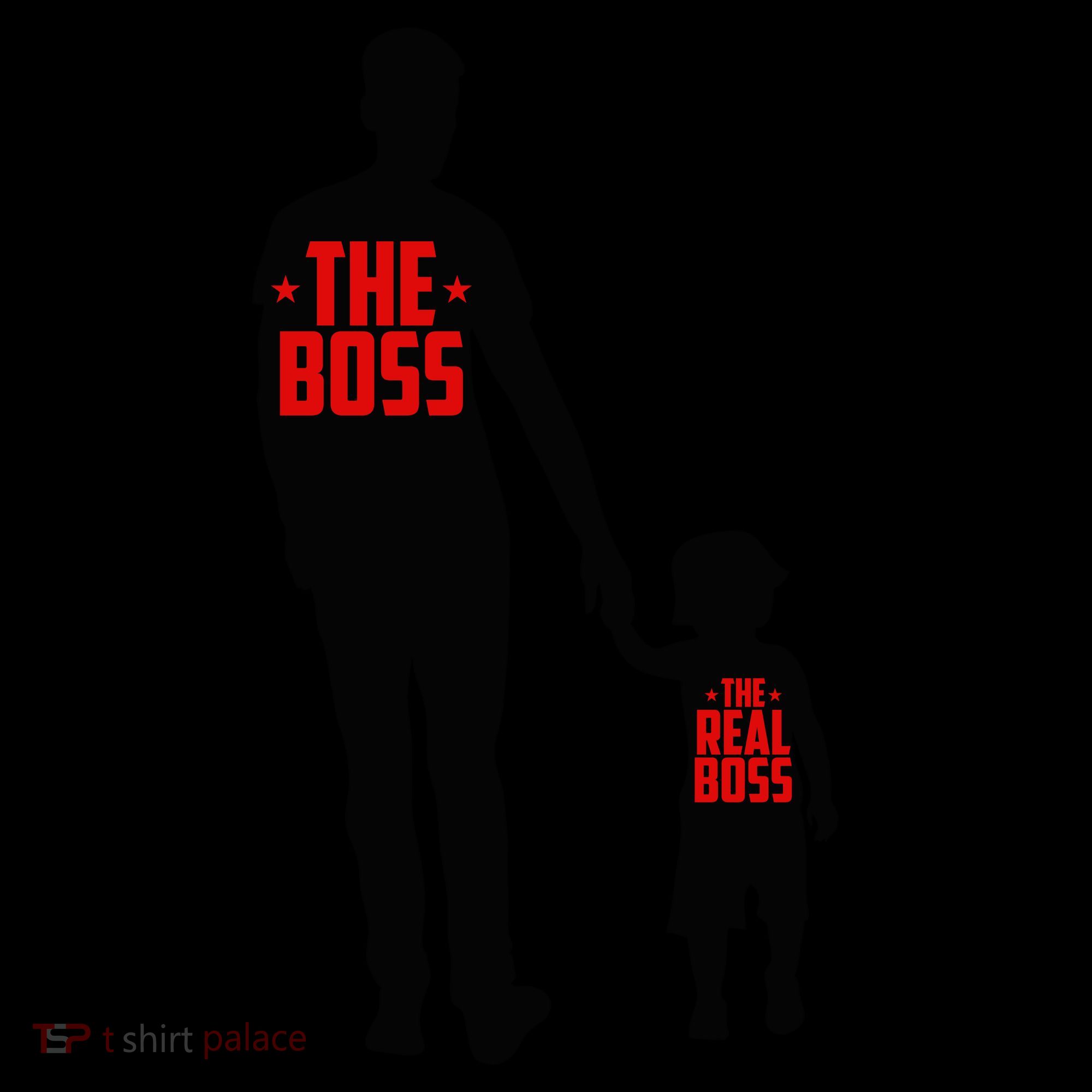 The Boss The Real Boss Father And Child Coffee Mug