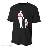The Boss The Real Boss Father And Child Youth Performance Sprint T-Shirt thumb 0