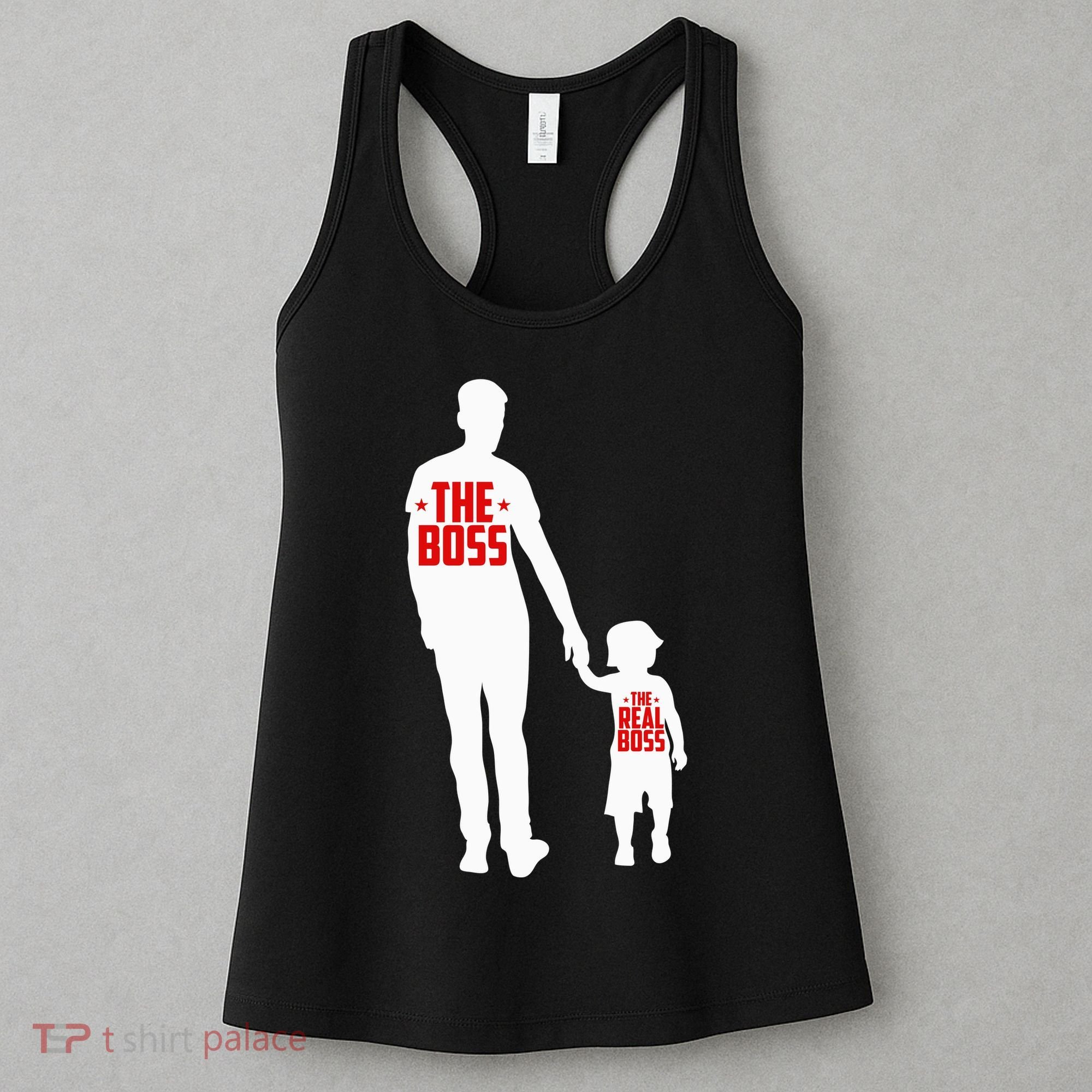 The Boss The Real Boss Father And Child Women's Tank Top