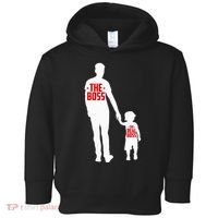 The Boss The Real Boss Father And Child Toddler Hoodie thumb 0