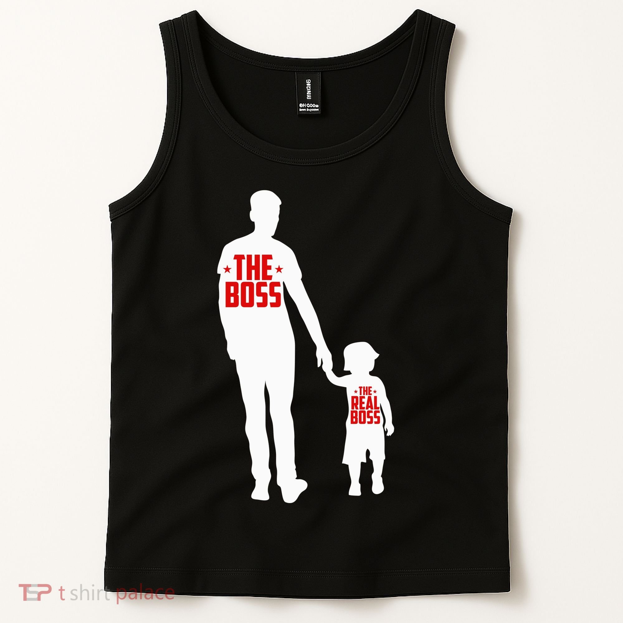 The Boss The Real Boss Father And Child Tank Top