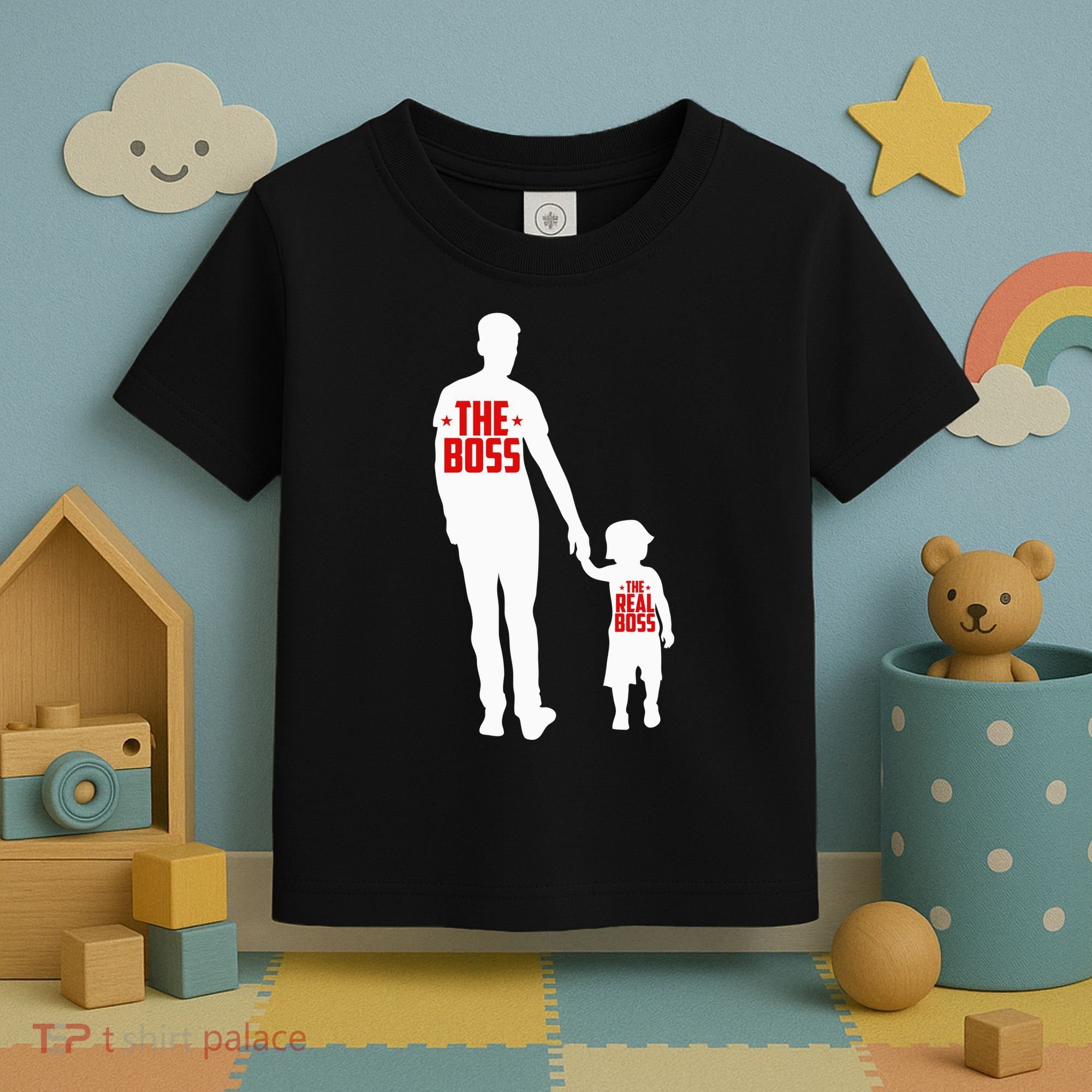 The Boss The Real Boss Father And Child Toddler T-Shirt