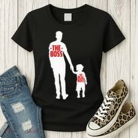 The Boss The Real Boss Father And Child Women's T-Shirt thumb 3