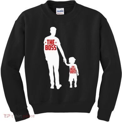 The Boss The Real Boss Father And Child Kids Sweatshirt