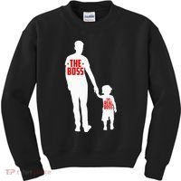 The Boss The Real Boss Father And Child Kids Sweatshirt thumb 0