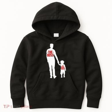 The Boss The Real Boss Father And Child Kids Hoodie
