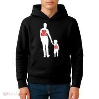 The Boss The Real Boss Father And Child Kids Hoodie thumb 4