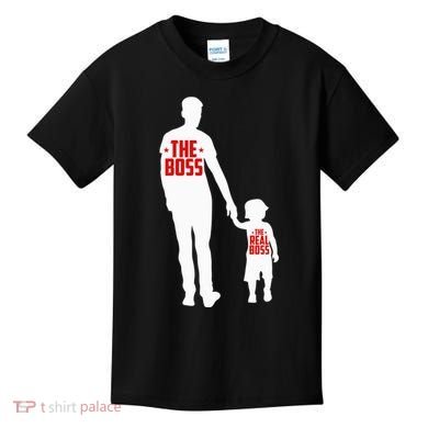 The Boss The Real Boss Father And Child Kids T-Shirt