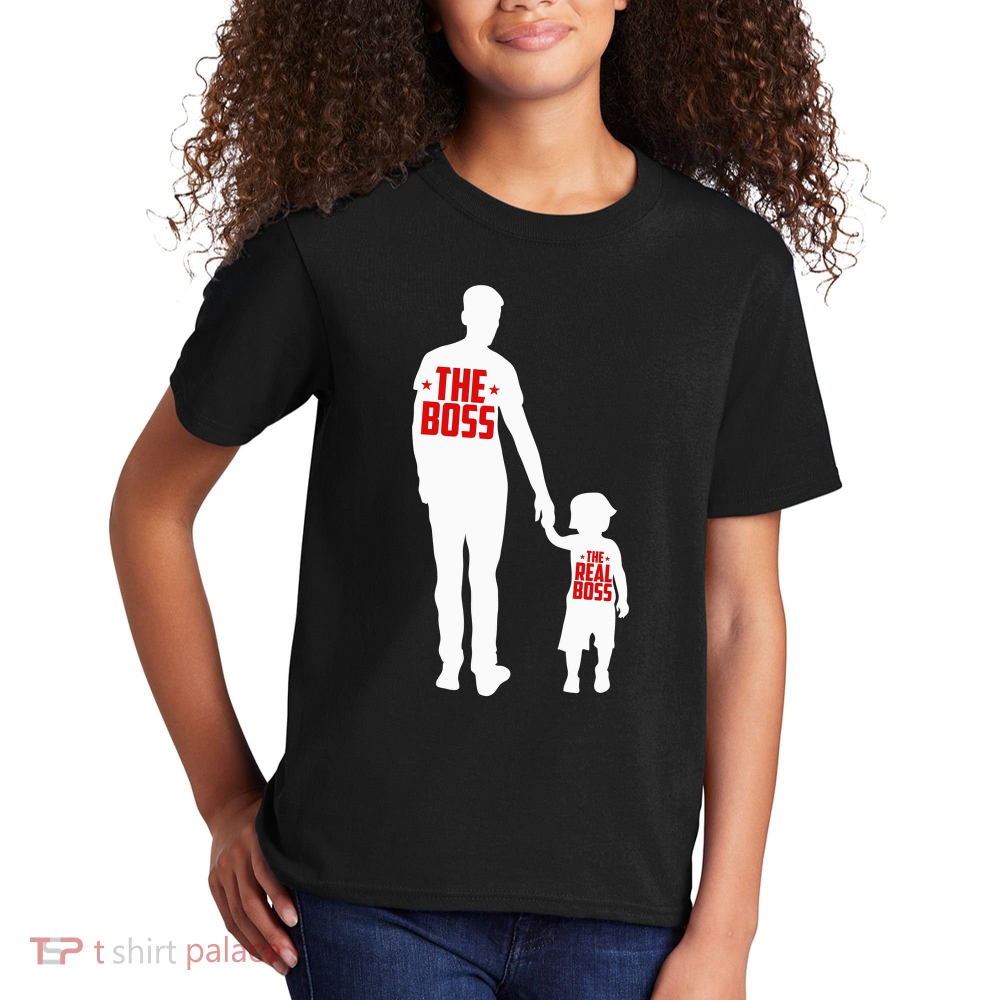 The Boss The Real Boss Father And Child Kids T-Shirt