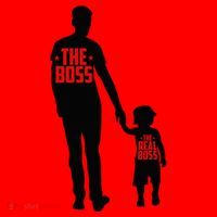 The Boss The Real Boss Father And Child Santa Hat thumb 1