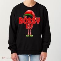 The Bossy Elf Matching Christmas Women's Sweatshirt thumb 0