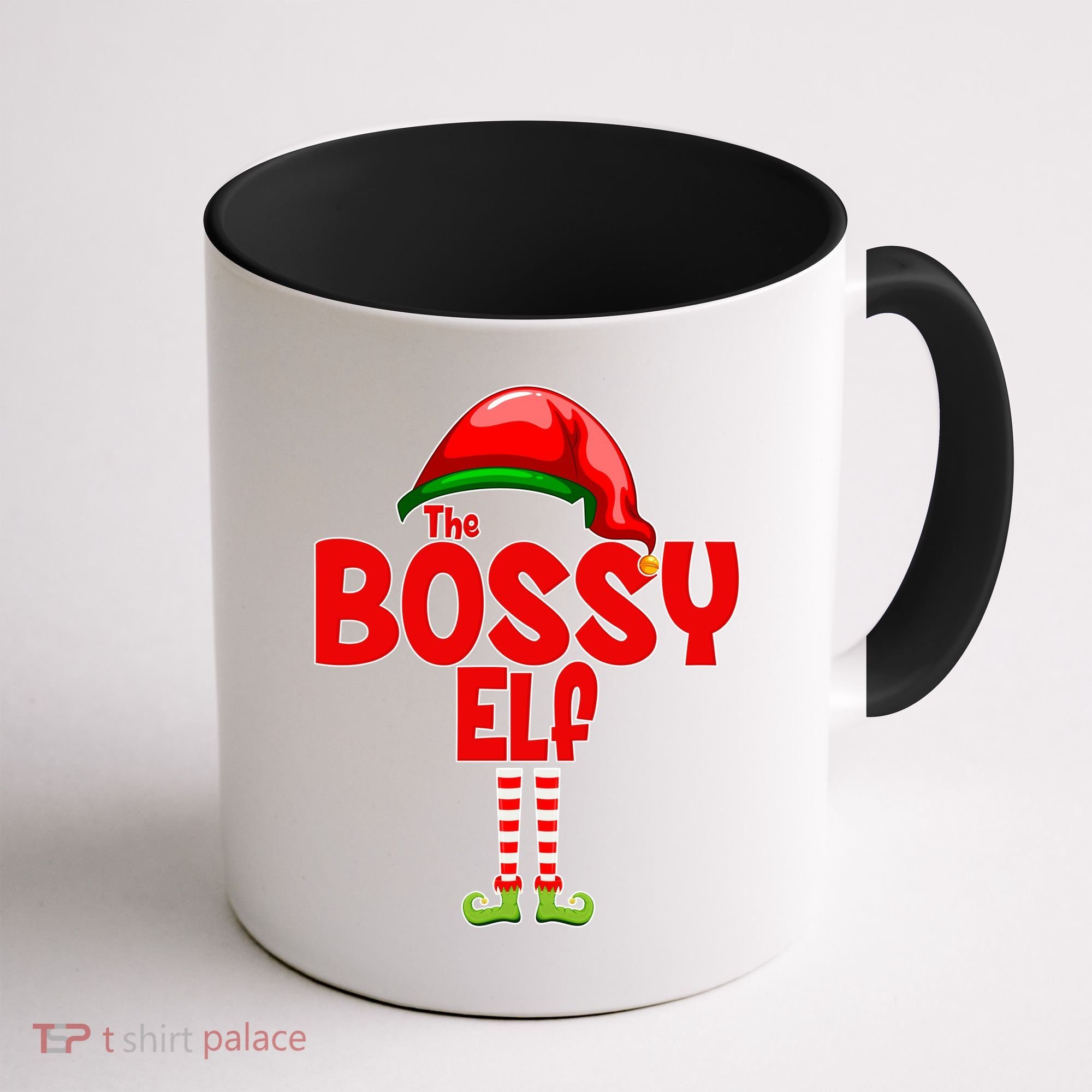 The Bossy Elf Matching Christmas Coffee Mug
