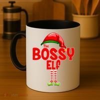 The Bossy Elf Matching Christmas Coffee Mug thumb 4
