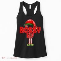 The Bossy Elf Matching Christmas Women's Tank Top thumb 0