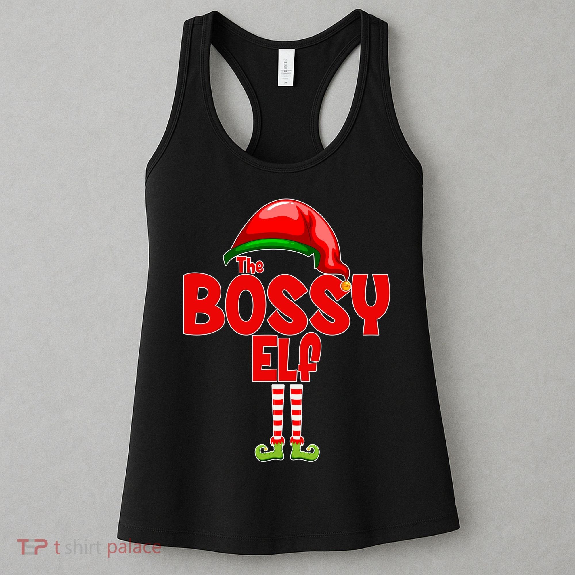 The Bossy Elf Matching Christmas Women's Tank Top