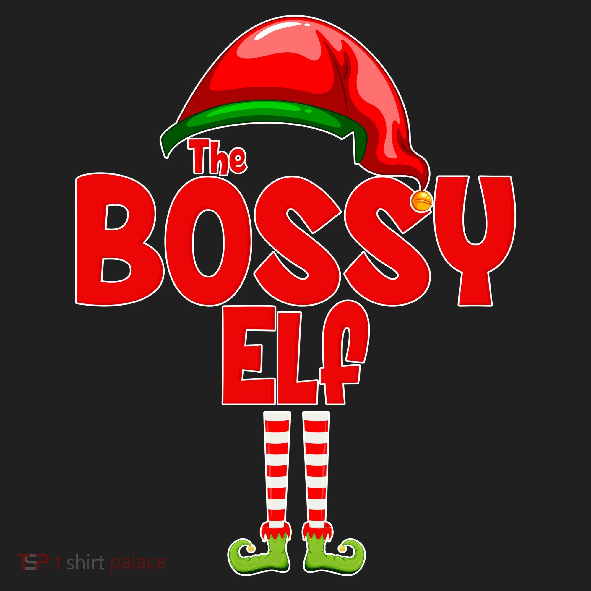 The Bossy Elf Matching Christmas Hat