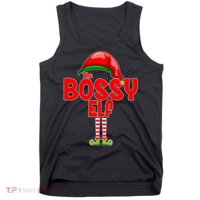 The Bossy Elf Matching Christmas Tank Top