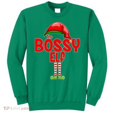 The Bossy Elf Matching Christmas Sweatshirt