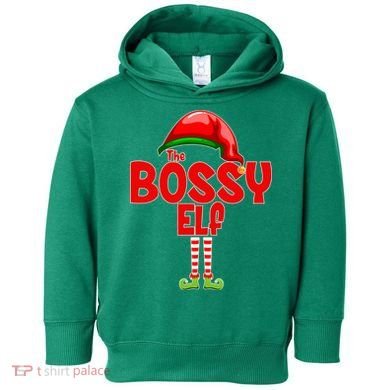 The Bossy Elf Matching Christmas Toddler Hoodie