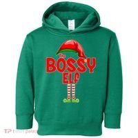 The Bossy Elf Matching Christmas Toddler Hoodie thumb 0