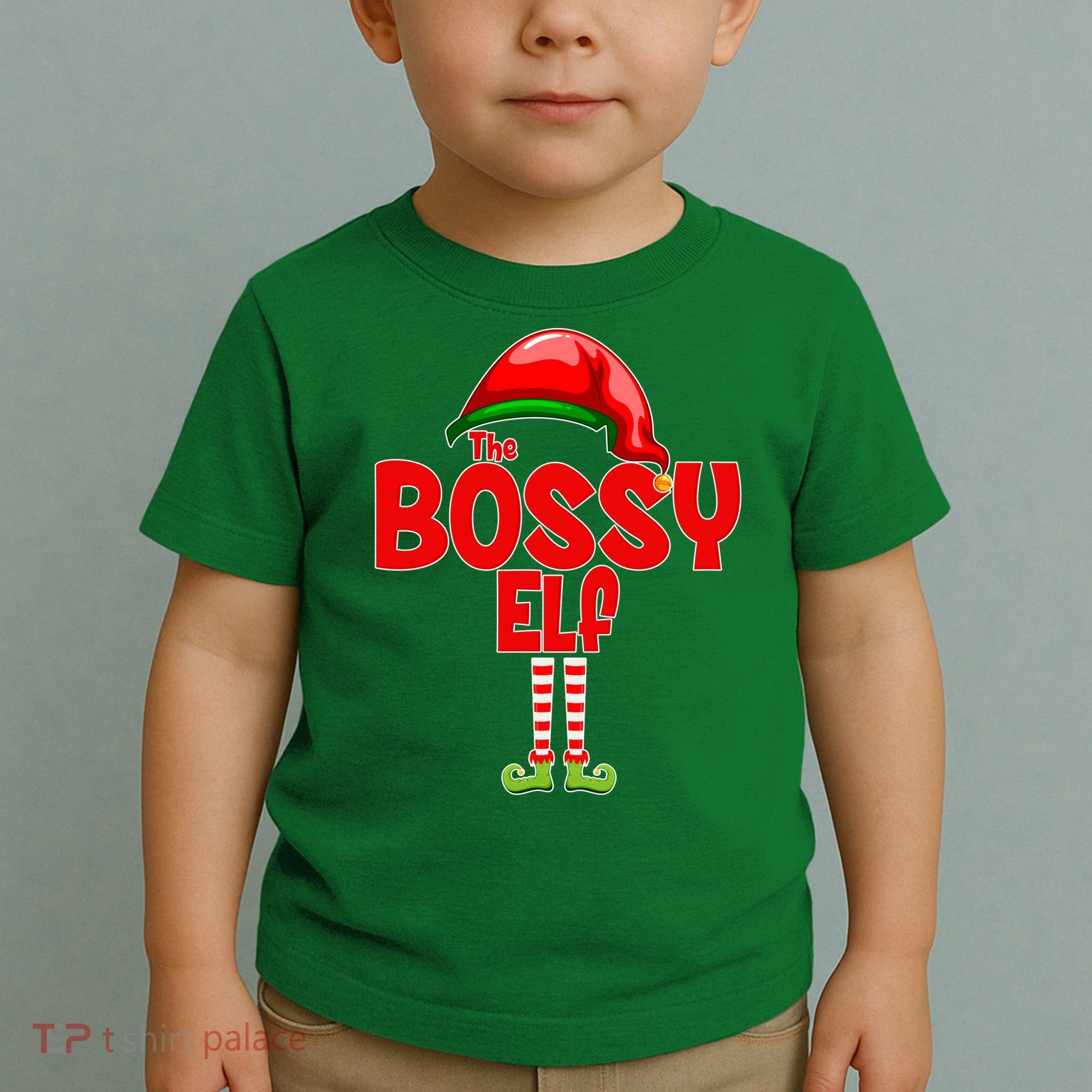 The Bossy Elf Matching Christmas Toddler T-Shirt
