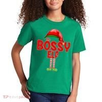 The Bossy Elf Matching Christmas Kids T-Shirt thumb 2