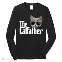 The Catfather Cool Movie Parody For Dads Long Sleeve Shirt thumb 0