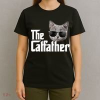 The Catfather Cool Movie Parody For Dads T-Shirt thumb 4